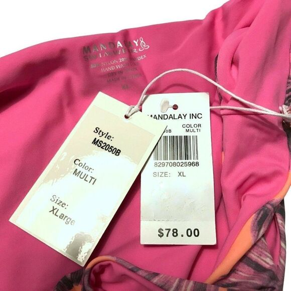 Mandalay Palm Leaf Print Hipster Bikini Bottom Size XL NEW - Picture 3 of 3